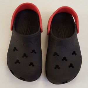 black mickey crocs