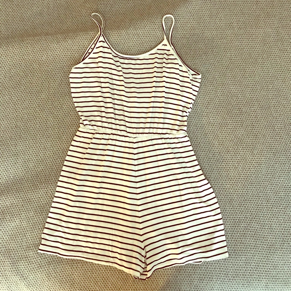 Cute Black & White Striped Romper