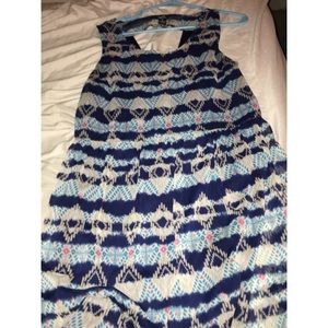 Tribal Patterned hi-low dress