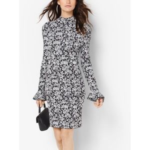 Michael kors Printed bell-sleeve bodycon Dress