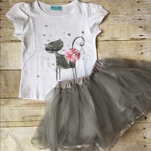 New Cat shirt & tulle skirt