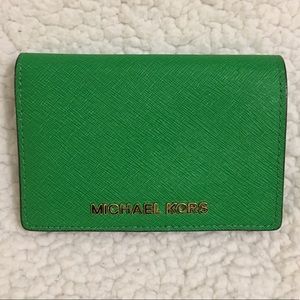 Green michael Kors wallet