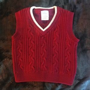 Gymboree red sweater vest.