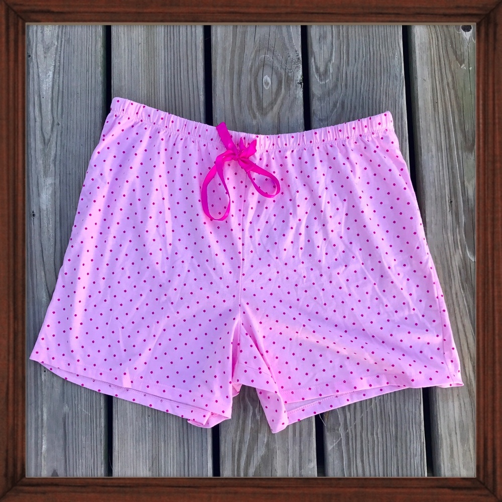 Pink Polkadot Sleep Shorts; NWOT