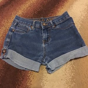 Denim shorts with patch on back pocket never worn