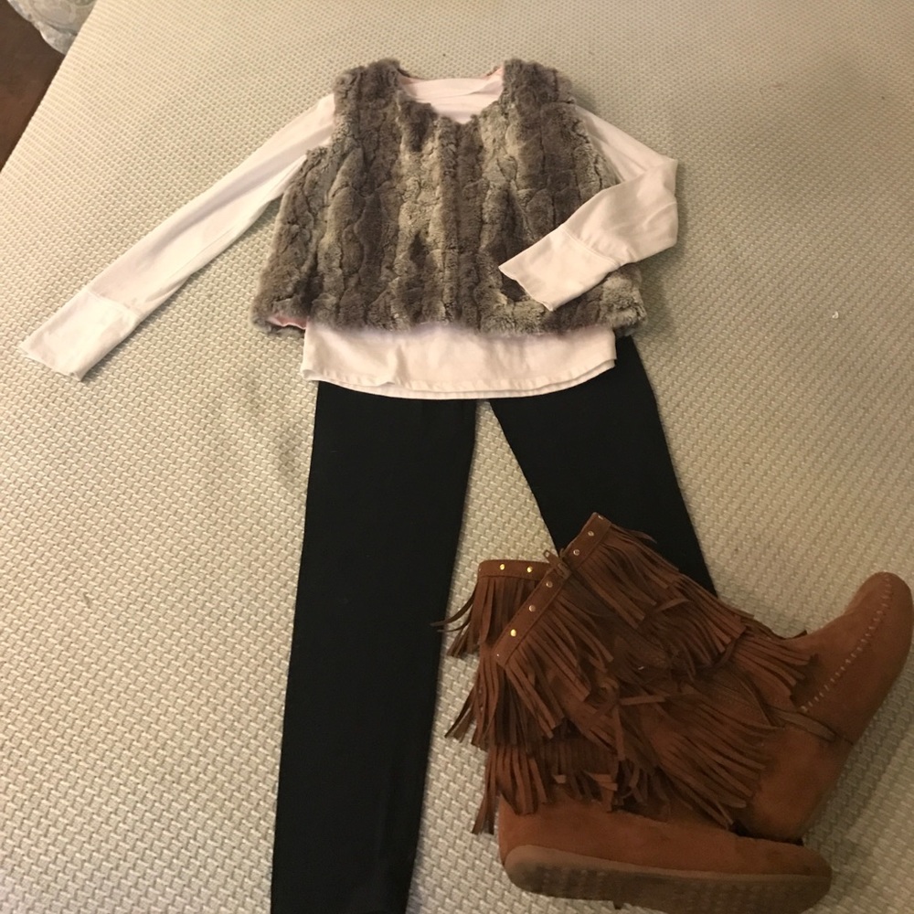 Cat & Jack faux fur vest.