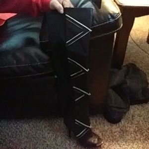 Thigh high open toe 4in heel