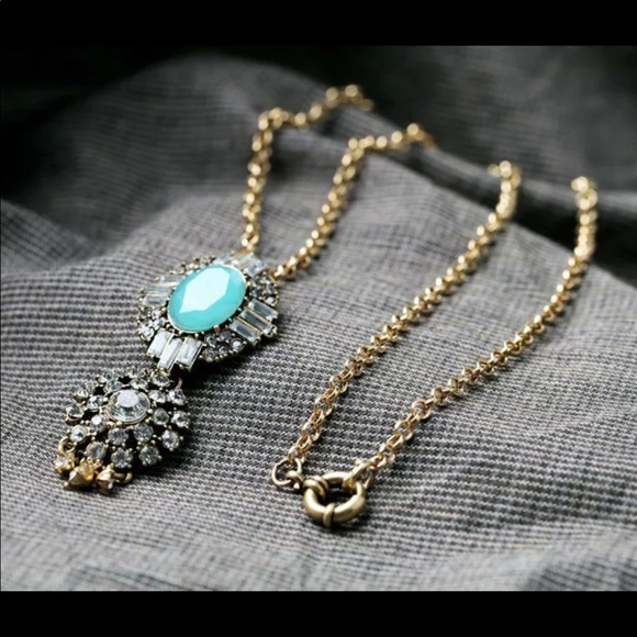 Long Aqua Necklace - Picture 2 of 8