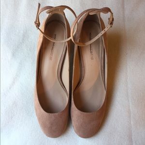 Who What Wear Pink Chunk Heels