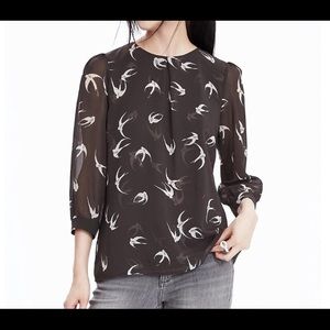 Swallow Print Blouse