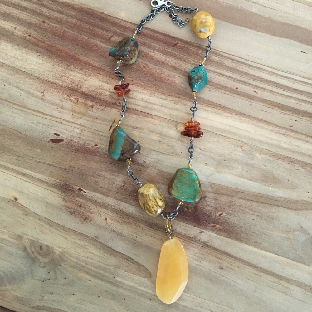Silpada Yellow Jade Necklace