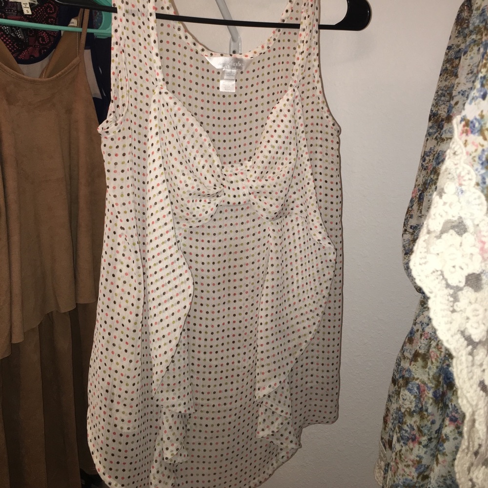 Polka dot Charming Charlie tank!