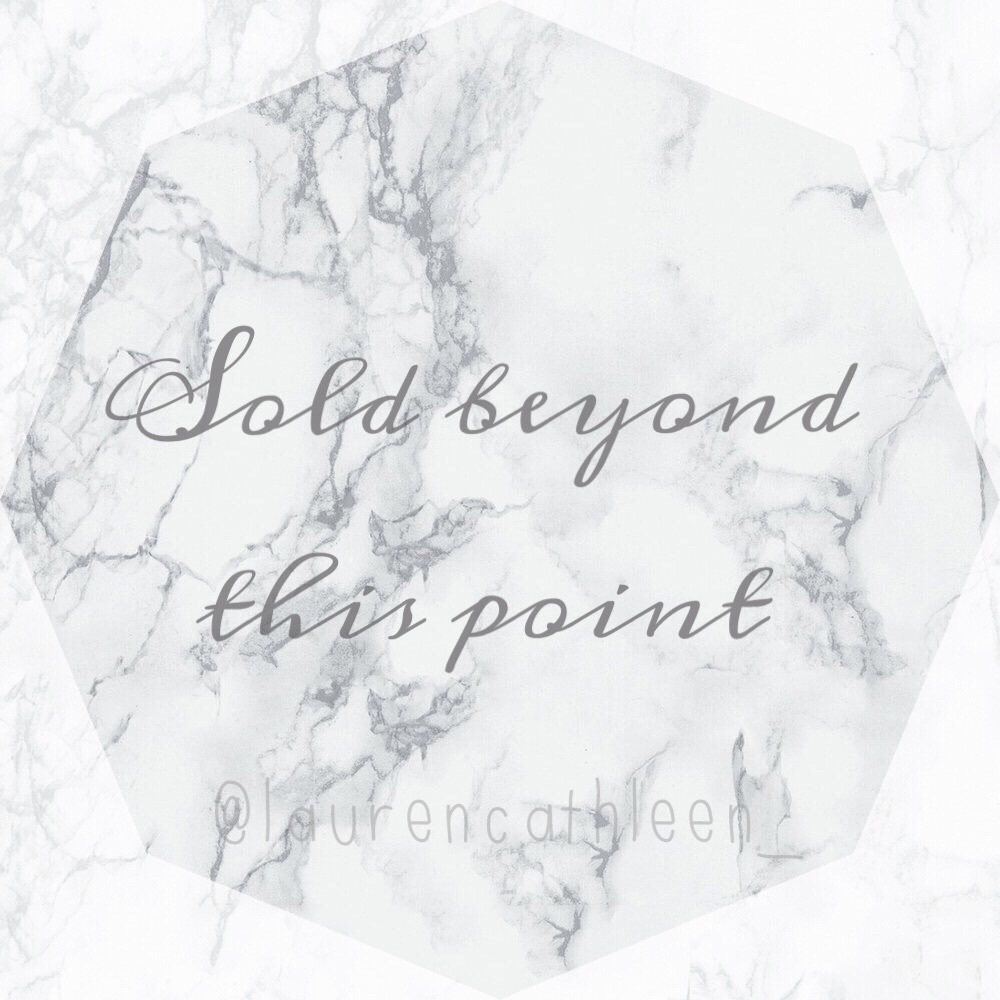 ✨ SOLD BEYOND THIS POINT ✨