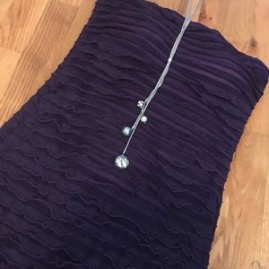 Purple Strapless Mini Dress