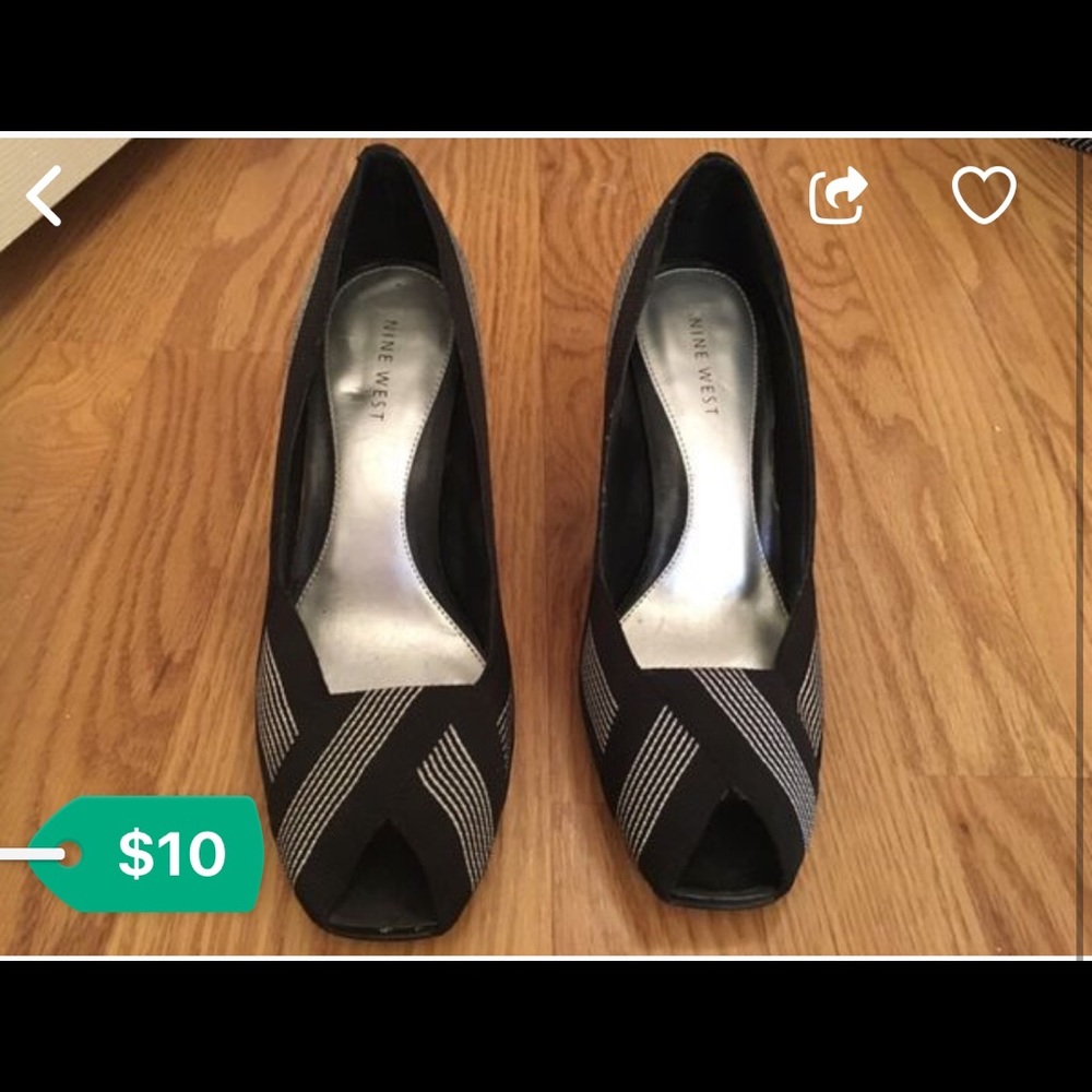 Black Peep Toe Heel Pump Nine West
