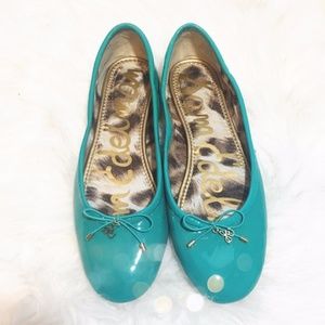 Sam Edelman Felicia Flats in Teal patent