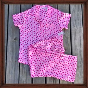 Adonna Pink Polkadot Satin Pajama Set