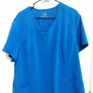 Cherokee-Infinity-Women-039-s-Scrub-Top-3XL-Royal