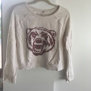Embroidered bear sweatshirt