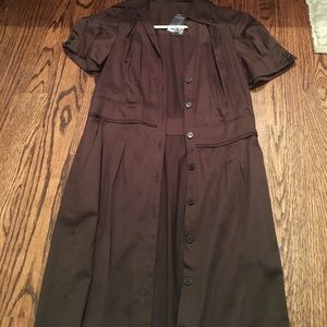 Brown button down dress