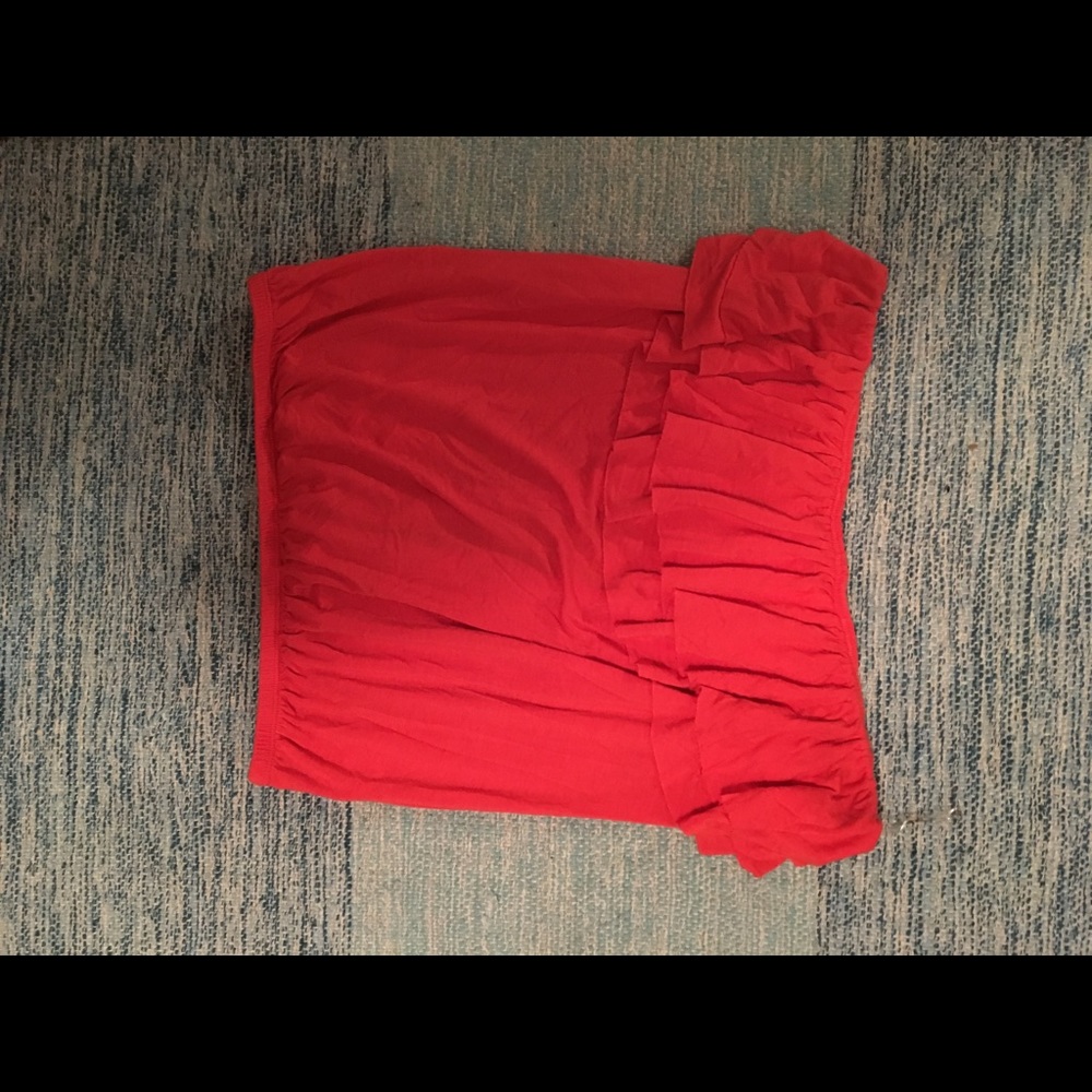 Pink tube top with back detail