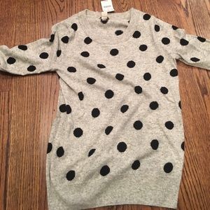 Gray and black j crew sweater new with tags