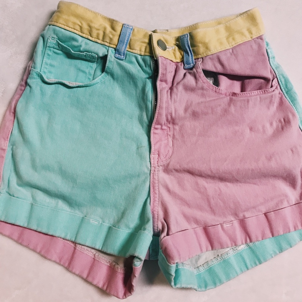 American Apparel Color Block Shorts
