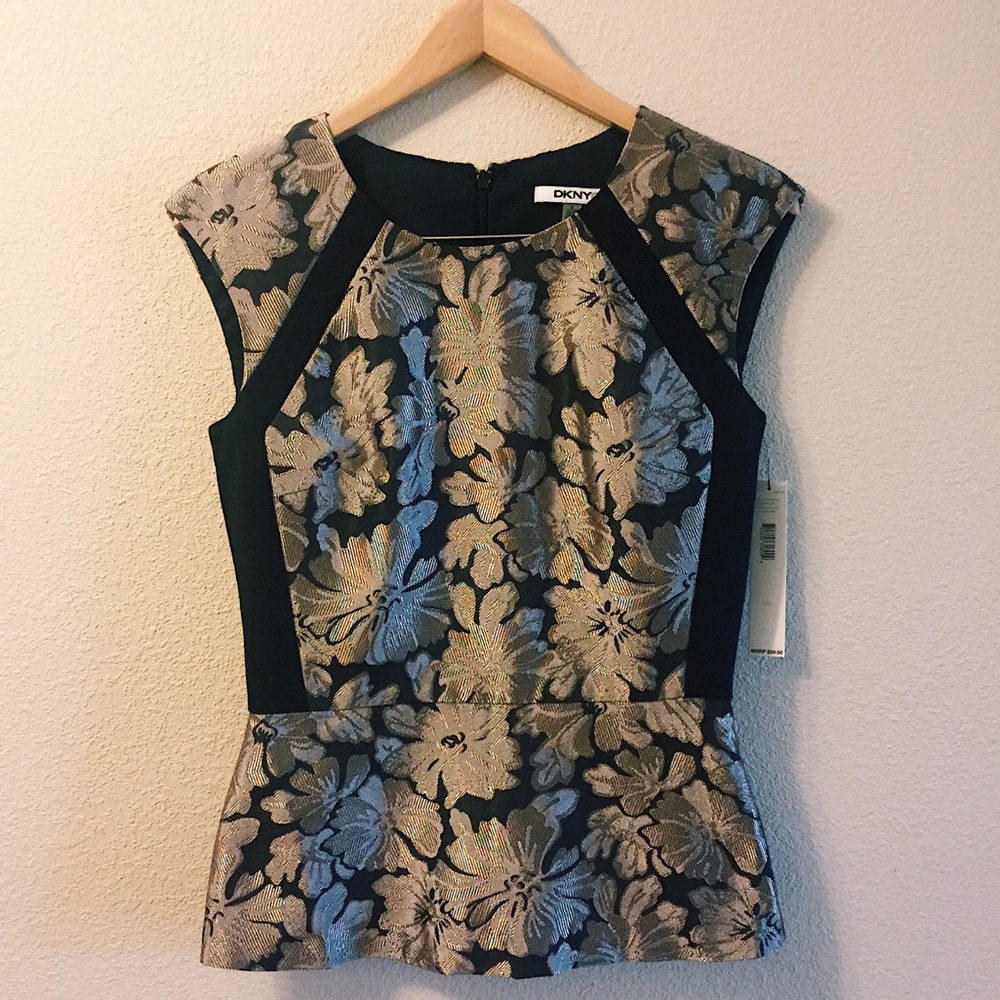 DKNYC Brocade Blouse
