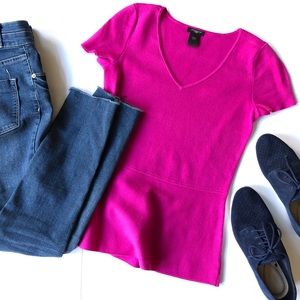 Ann Taylor Sweaters - Ann Taylor Knit Peplum Top; size XXSP Ann Taylor Sweaters - Ann Taylor Knit Peplum Top; size XXSP