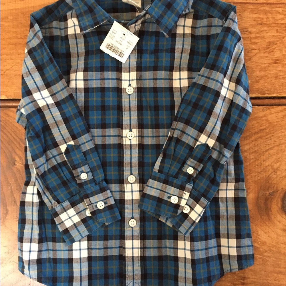 Crewcut- J.Crew toddler plaid shirt NWT