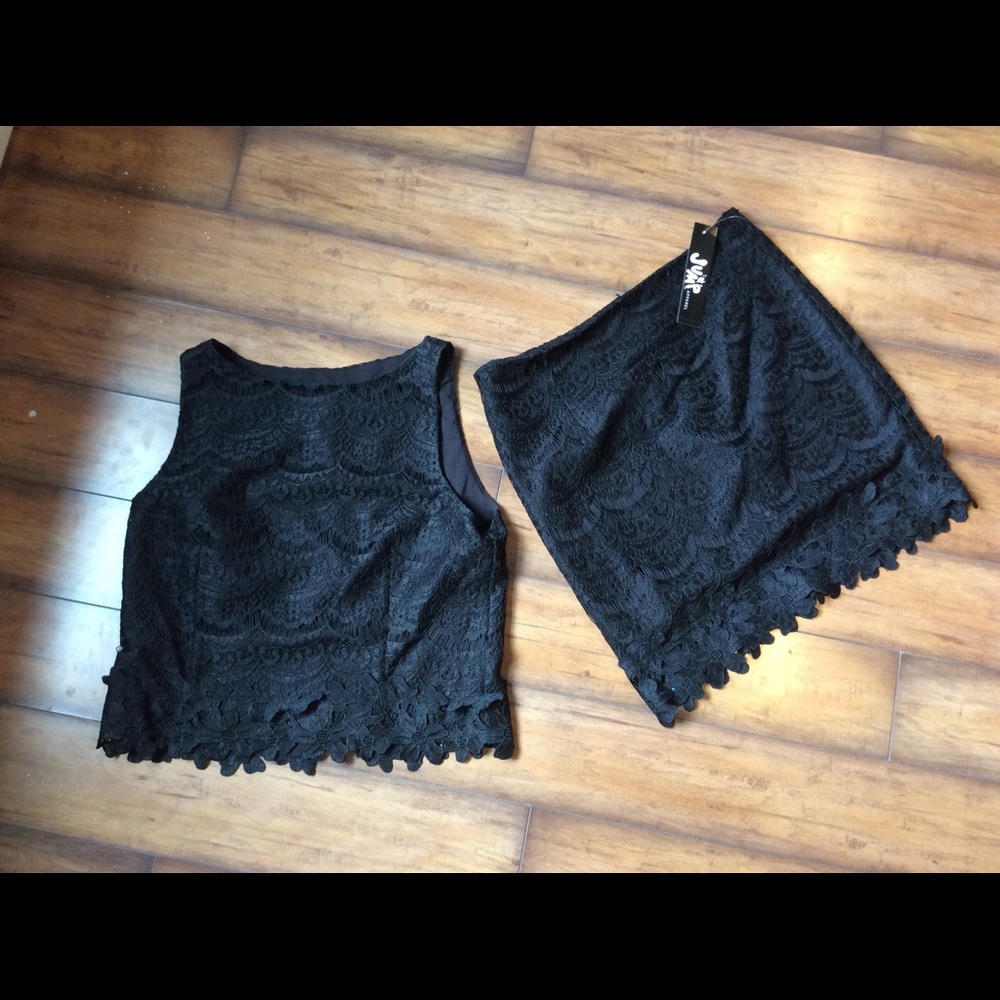 Sale! NWT 2 Piece Black Lace Dress
