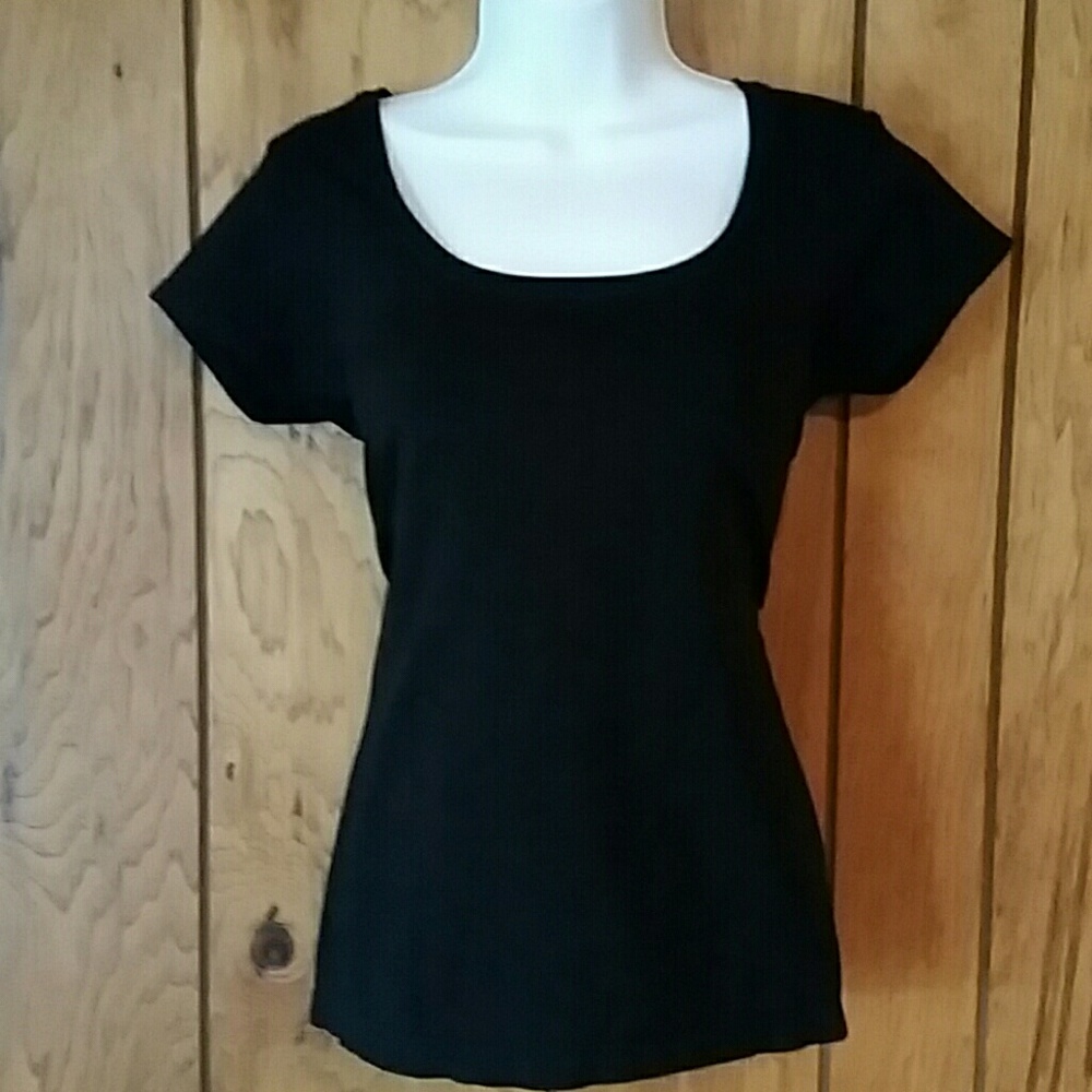 Black Nylon Tee/White House Black Market