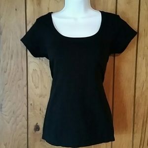 Black Nylon Tee/White House Black Market