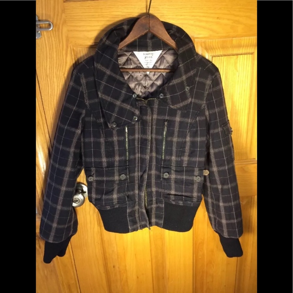 Tommy Jeans Juniors L/G Black/Tan Plaid Vintage