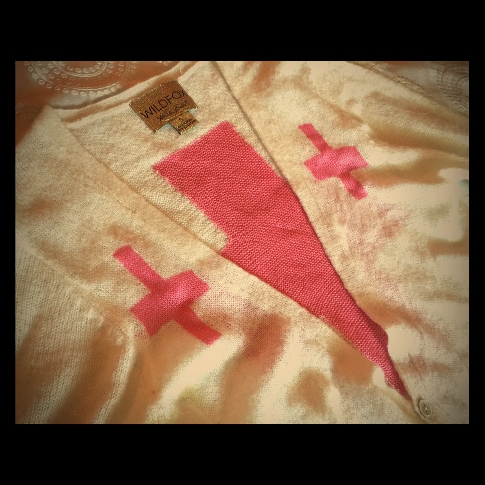 Wildfox White Label “Love Saves” Sz S Cardigan