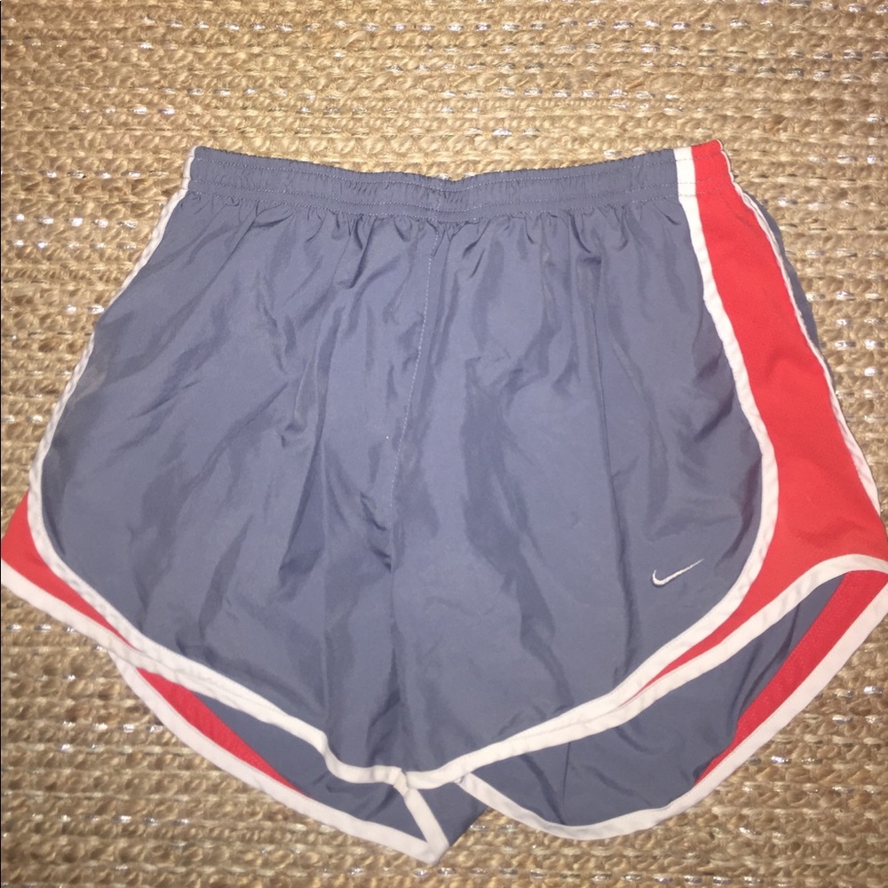Red and grey Nike shorts