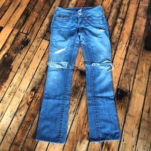 TRUE RELIGION Boyfriend Distressed Jean
