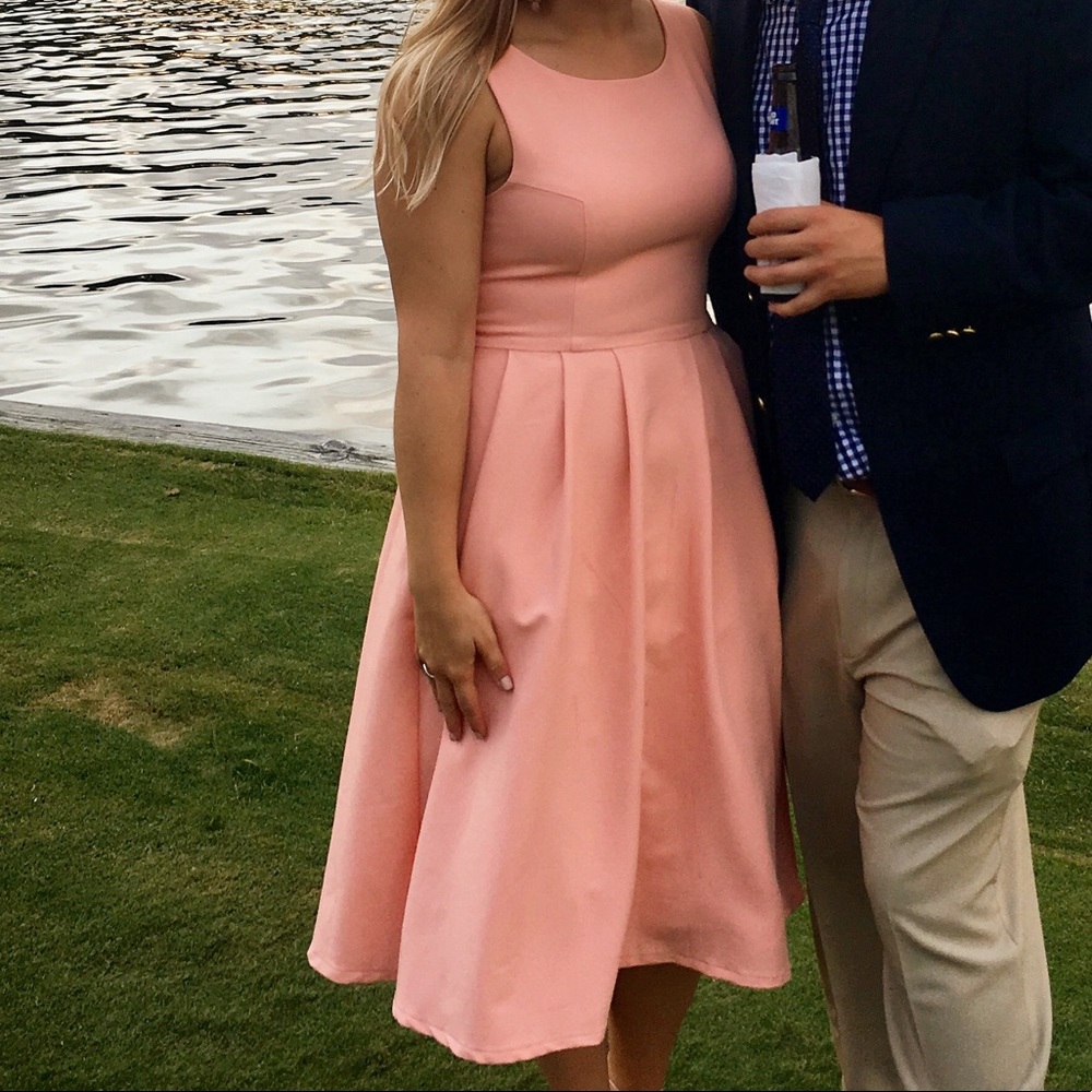 Peach Midi Dress