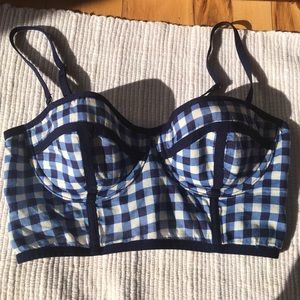 Anthropologie patterned bustier