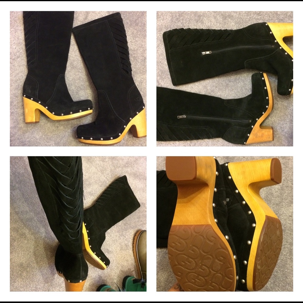 Rare htf tall heeled stud sample ugg boots