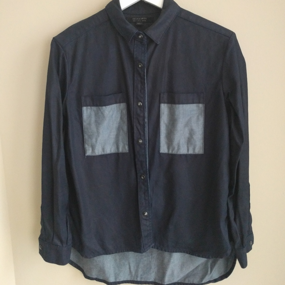 AllSaints. Sam Inside-out Shirt.