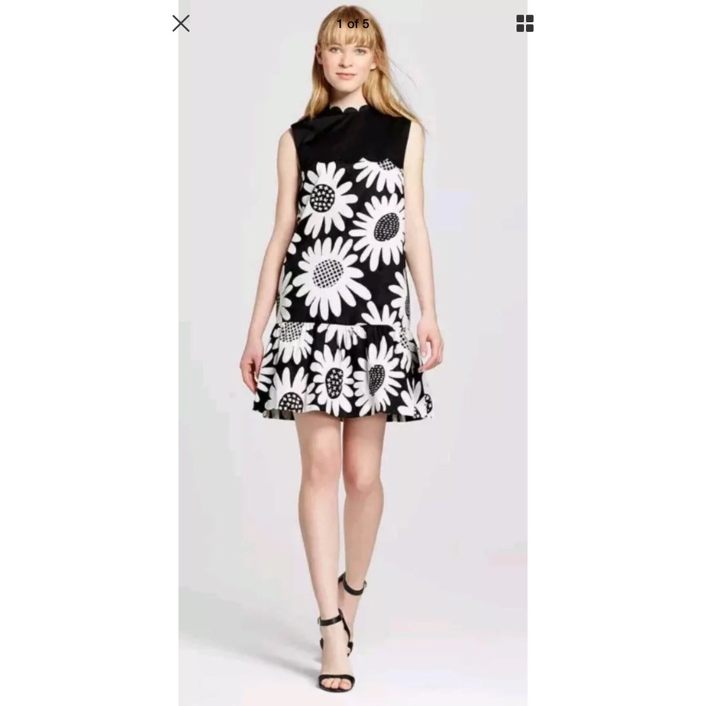 Victoria Beckham floral blk wht