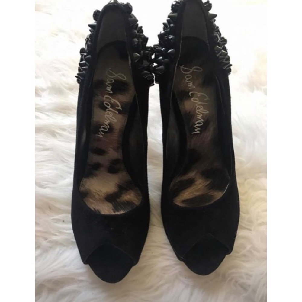 Sam Edelman studded peep toe pumps 7M