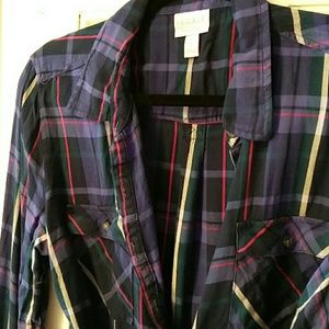 Isabel maternity plaid shirt