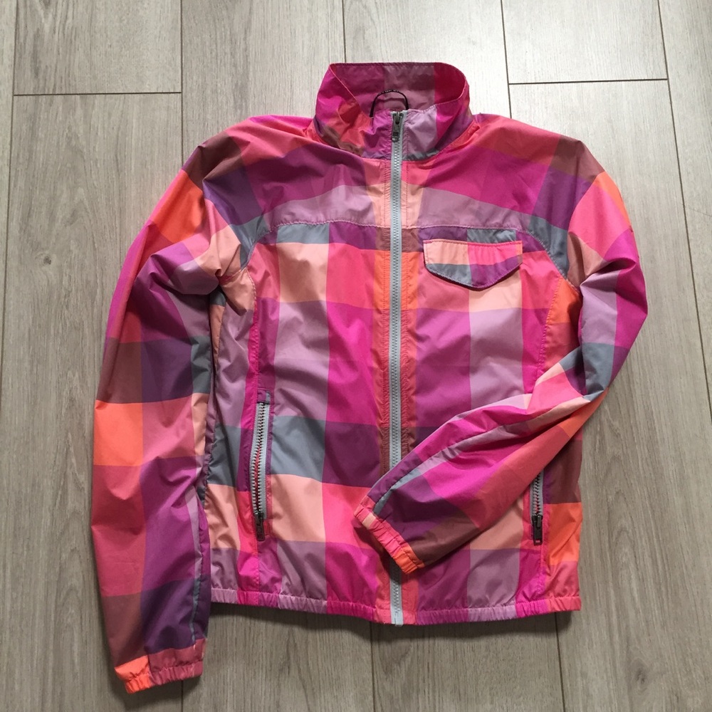 North Face Plaid Windbreaker