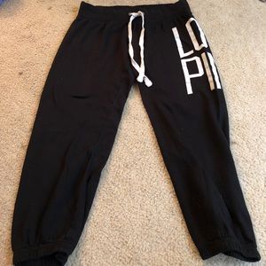 VS Pink Cropped Sweatpants
