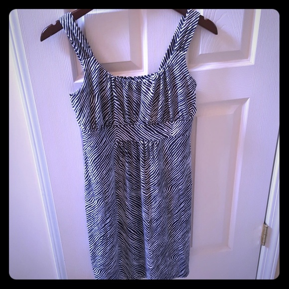 Ann Taylor Dresses & Skirts - Navy and White Striped Ann Taylor Beach Dress