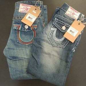 Lot of 2 New Boys True Religion Denim Jeans