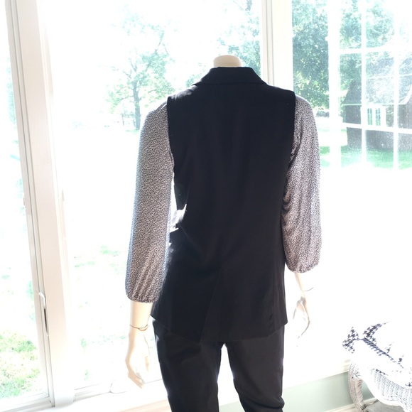 NEW MICHAEL KORS long tunic vest blazer black XS - Picture 3 of 6