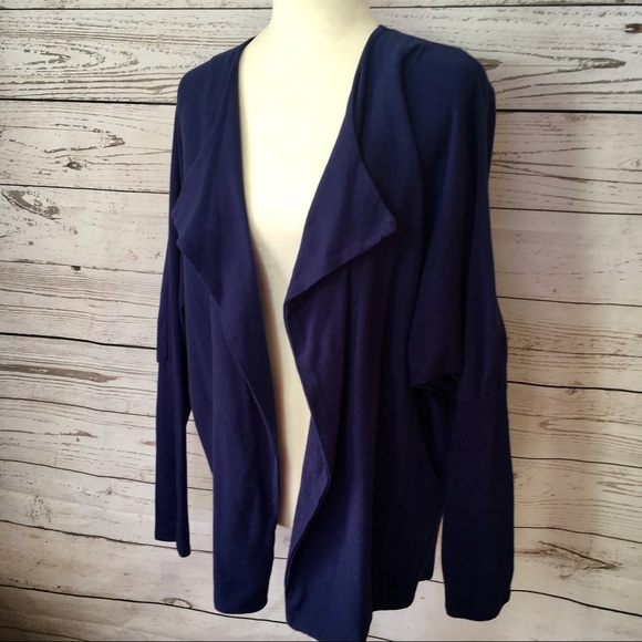 😎Oversize blue dolman sleeve open jacket/cardigan - Picture 3 of 7